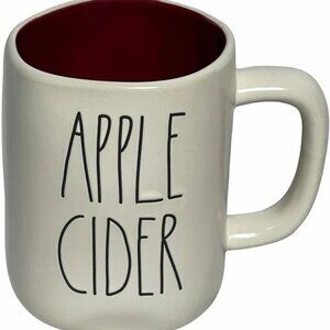 Rae Dunn White APPLE CIDER Black LL Christmas Holiday Coffee Tea Mug